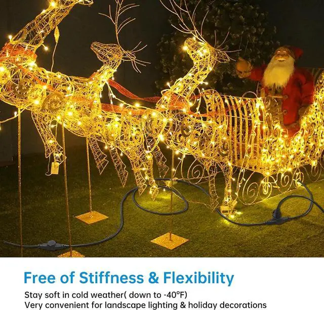 Alt view image 6 of 7 - 50FT 14 Gauge Heavy Duty Multi-Outlet Outdoor Extension Cord, 7 Evenly Spaced Weatherproof Outlets, LED Indicator Light,Great for Stage Backdrops, Landscape Garden Lighting, Holiday Decoration ETL