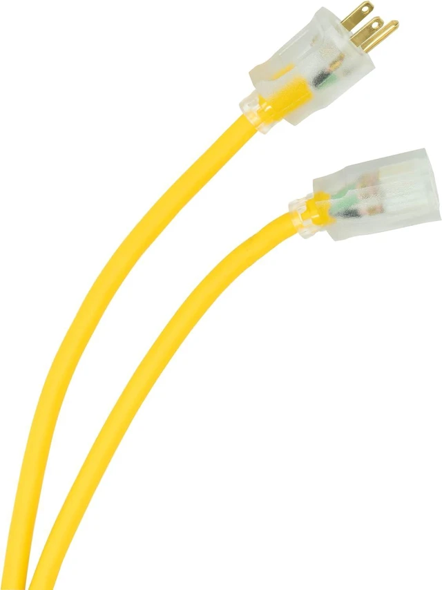 Alt view image 3 of 7 - Southwire Polar Solar Extension Cord - Cold Weather Flexibility & Rugged Durability - SJEOOW Jacket - UL Listed - Oil & Chemical Resistant - 12/3 Gauge - 50 Foot - Yellow Outdoor Cord