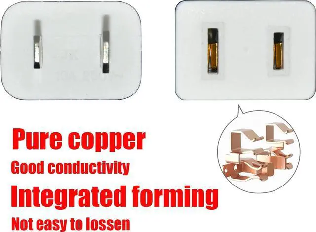 Alt view image 4 of 7 - 15FT White Thin Extension Cord 2 Prong Extension Cord for Indoor Use Outdoor Use with Single Outlet - Ideal for Holiday Lights, Lamps, Cameras(2 Pack