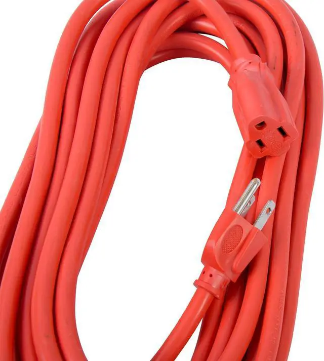 Alt view image 3 of 7 - OC25143 Heavy-Duty Outdoor Single Receptacle Extension Cord, 25 ft, 14 AWG, 15A/125V AC, Orange