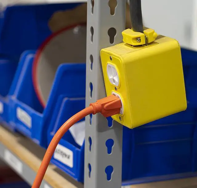 Alt view image 6 of 7 - OC25143 Heavy-Duty Outdoor Single Receptacle Extension Cord, 25 ft, 14 AWG, 15A/125V AC, Orange