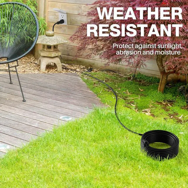 Alt view image 7 of 7 - Extension Cord 35 FT, 3 Prong Extension Power Cord, 16/3 Gauge Flexible Cold, 13A 1625W 16AWG, 3 Prong Electric Cord, ETL, Black Cable with 25 Cable Ties