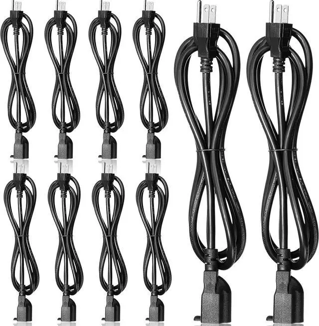Main image of Kanayu 10 Pcs Extension Cord, 16 AWG SJW Heavy Duty Power Cable 13 Amps 125V Extension Cable with 3 Prong for Indoor Outdoor Electrical Kitchen Appliances, UL Listed(6 Feet,Black)