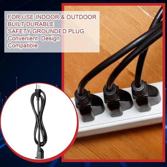 Alt view image 6 of 7 - Kanayu 10 Pcs Extension Cord, 16 AWG SJW Heavy Duty Power Cable 13 Amps 125V Extension Cable with 3 Prong for Indoor Outdoor Electrical Kitchen Appliances, UL Listed(6 Feet,Black)