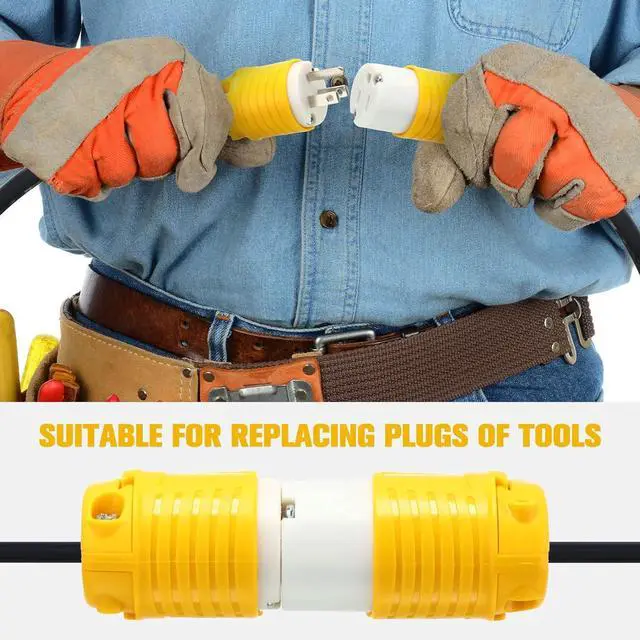 Alt view image 7 of 7 - Sherr 16 Pcs Extension Cord Ends 15A 125V 2 Pole 3 Wire Heavy Duty Replacement Male Plug Female Connector Set 5-15P 5-15R Straight Blade Plug Grounding Type/ETL Listed (Male,Female)