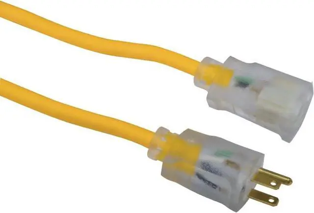 Alt view image 5 of 7 - Southwire Polar Solar Extension Cord - Cold Weather Flexibility & Rugged Durability - SJEOOW Jacket - UL Listed - Oil & Chemical Resistant - 14/3 Gauge - 100 Foot - Yellow Outdoor Cord