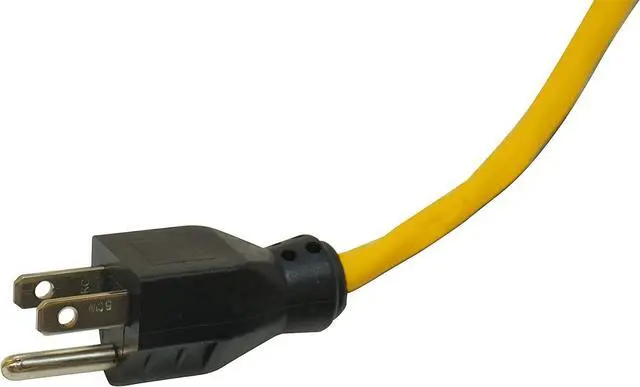 Alt view image 2 of 5 - Southwire Extension Cord - High Visibility Power Cable for Indoor and Outdoor Use - Reinforced Blades - Moisture Resistant - 14/3 Gauge - 50-Foot - Yellow & Black