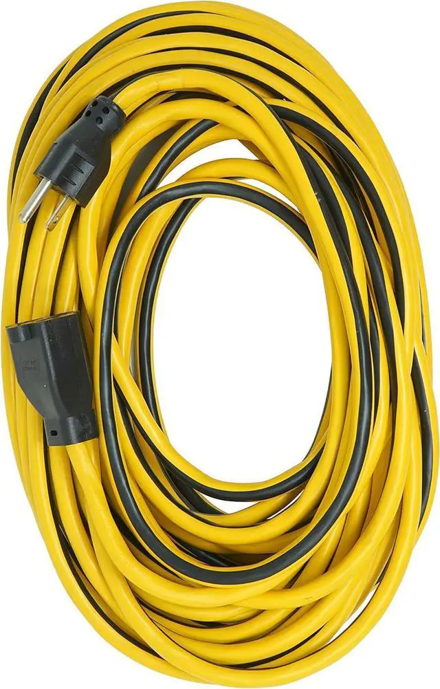Alt view image 3 of 5 - Southwire Extension Cord - High Visibility Power Cable for Indoor and Outdoor Use - Reinforced Blades - Moisture Resistant - 14/3 Gauge - 50-Foot - Yellow & Black