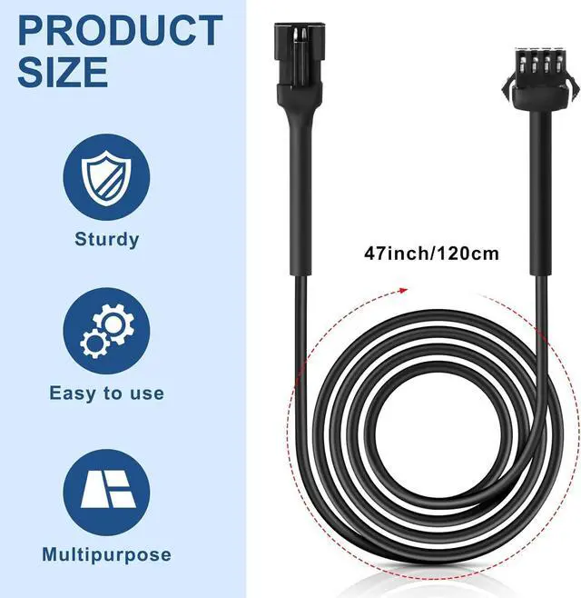 Alt view image 2 of 6 - Kanayu 8 Pcs 4 Pin RGB LED Multi-Color Accent Light Extension Cable Wire Cord Set for LED Motorcycle ATV Car Light Multi-Color Neon Strip Trucks Rock Light (47 Inch)