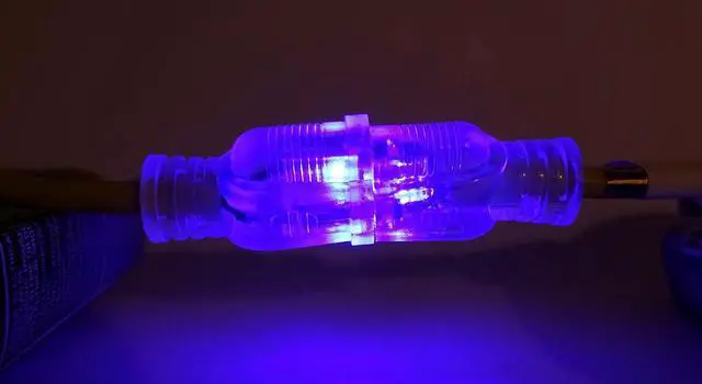 Alt view image 3 of 5 - OdorStop OSEC1430 Extension Cords with Blue LED Lights on Both Ends, 14/3 SJTW, 30-ft