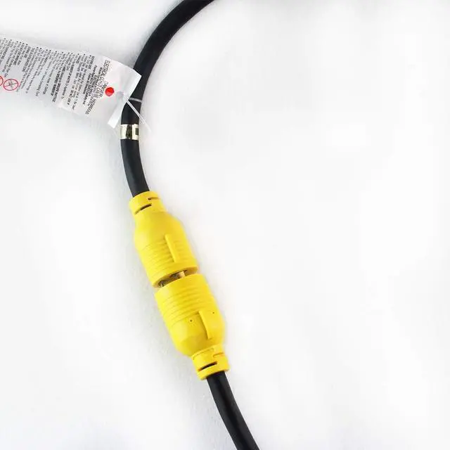Alt view image 3 of 5 - PLIS NEMA L6-30P to L6-30R Heavy Duty Generator Locking Power Cord,3X10 Gauge SJOOW Rubber Cable, Generator Lock Extension Cord with UL Listed, Black,250V,30Amp,7500W, 25FT