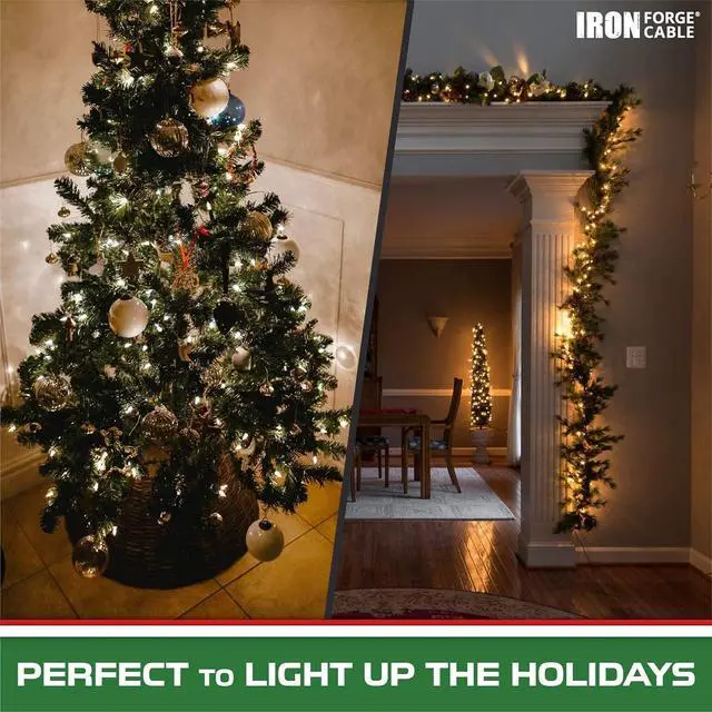 Alt view image 3 of 6 - Iron Forge Cable 15 ft 3 Outlet White Extension Cord with Foot Switch - 16/2 SJTW 2 Prong Indoor Extension Cord with Multiple Outlets