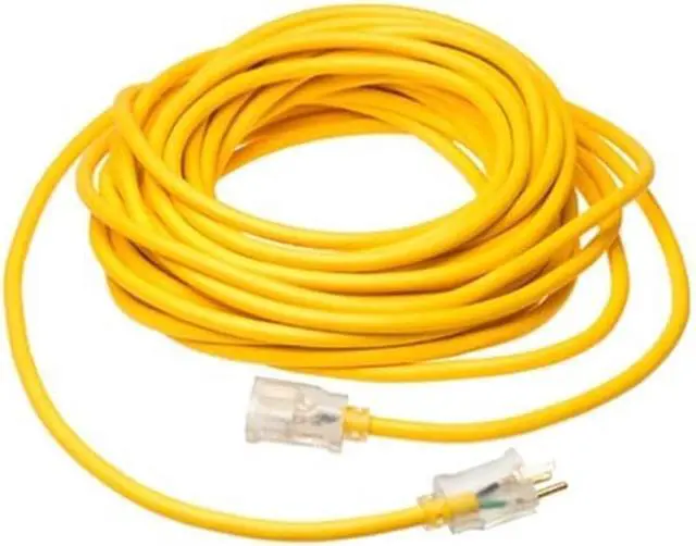 Main image of Southwire Polar Solar Extra Heavy Duty Extension Cord - Built for Cold Weather & Rugged Use - SJEOOW Jacket - High Visibility Yellow - Waterproof - Lighted End - 10/3 Outdoor Cord - 100 Feet