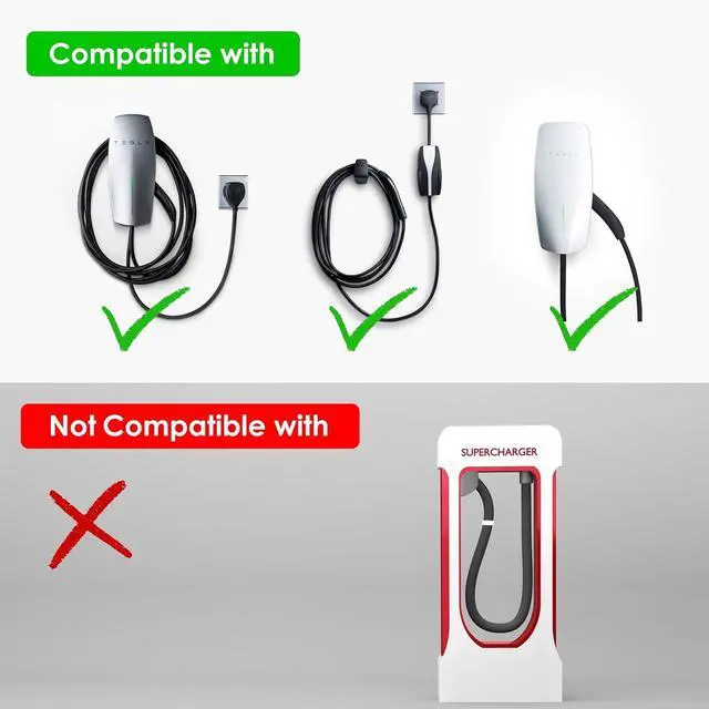 Alt view image 4 of 7 - 48A Tesla Extension Cord, 20ft, Compatible with Models 3/Y/S/X, Flexible & Durable, 1-Pack EV Charger Accessory, Tesla Charger Not Included