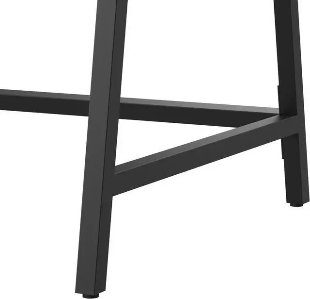 Alt view image 6 of 7 - Bush Furniture Steele 54W Writing Desk in Dark Gray Hickory | Computer Table for Home Office Workspace