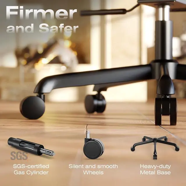 Alt view image 7 of 7 - ELABEST T11 Ergonomic Office Chair,High Back Desk Chairs with Separate Lumbar Support,Magic Armrests,Adjustable Wide Headrest,Comfy Executive Computer Chair,Big and Tall Mesh Chair for Home Office