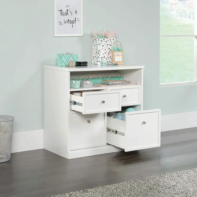Alt view image 4 of 7 - Sauder Craft Pro Series Storage Cabinet/ Pantry cabinets, White finish