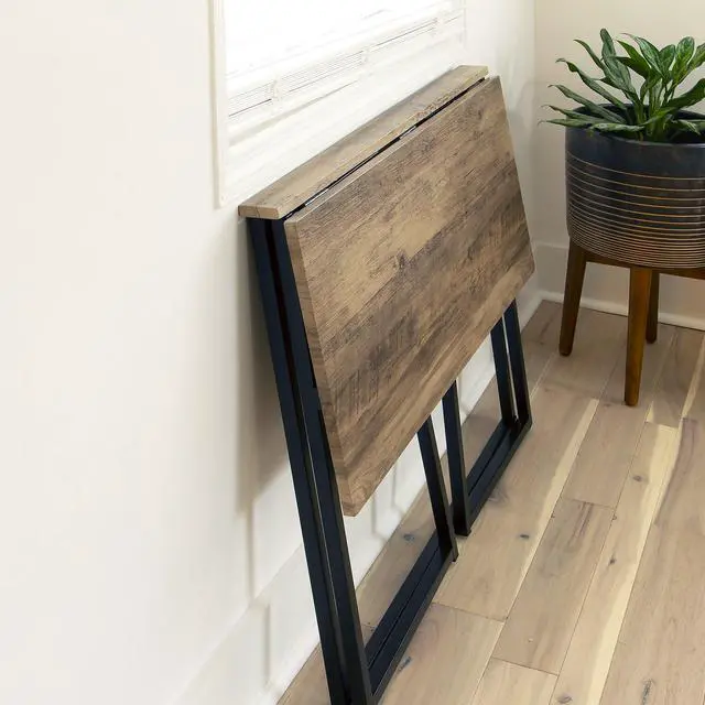 Alt view image 6 of 7 - Flash Furniture Walker Small Rustic Natural Home Office Folding Computer Desk - 36"