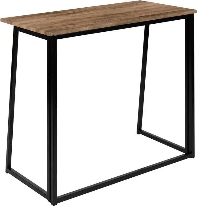 Alt view image 7 of 7 - Flash Furniture Walker Small Rustic Natural Home Office Folding Computer Desk - 36"