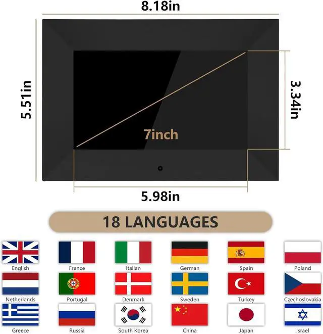 Alt view image 6 of 7 - Bgift 7 Inch Digital Alarm Clock with Date and Day of Week for Seniors-12 Alarms 20 Reminder Digital Calendar Auto Dimmable Perfect for Elderly