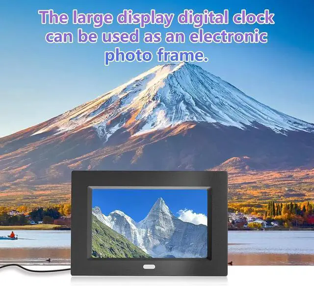 Alt view image 5 of 7 - 7 Inch Clock with Day and Date for Elderly Large Display Digital Clocks 12 Alarms 3 Display Modes Large Font Alzheimer's Clock Alarm Clocks for Seniors Auto DST Black