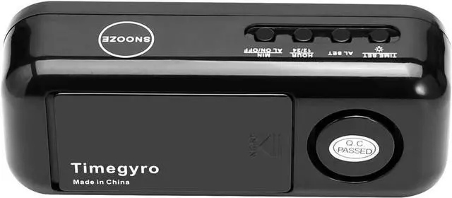 Alt view image 7 of 7 - Small Digital Clock Battery Operated, LED Travel Alarm Clock Battery Powered with Snooze, Cordless, Brightness Adjustable, 12/24Hr, Easy to Use