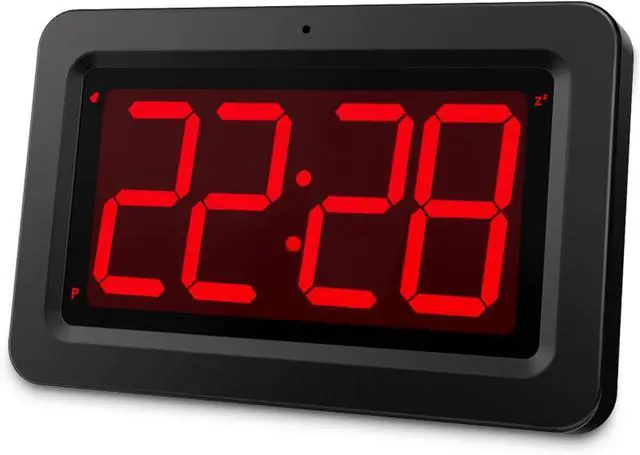 Main image of Digital Wall Clock, 3,2'' Led Large Display Alarm Clock, 2-Level auto dimming, 2 Ways of Power (USB or Battery), 2 D Cell Batteries Last About 12 Monthsfor Bedroom