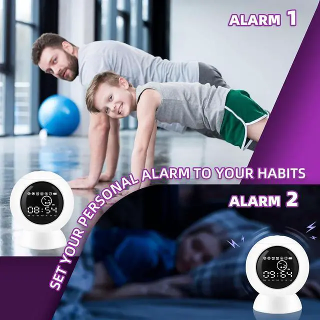 Alt view image 3 of 7 - LitEnergy Alarm Clock Star Projector for Kids Bedroom, Bluetooth Speaker and White Noise Galaxy Lamp, Starry Night Light with Timer and Remote Control for Room Decor, Home Theater, Ceiling