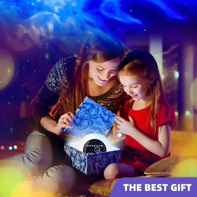 Alt view image 7 of 7 - LitEnergy Alarm Clock Star Projector for Kids Bedroom, Bluetooth Speaker and White Noise Galaxy Lamp, Starry Night Light with Timer and Remote Control for Room Decor, Home Theater, Ceiling