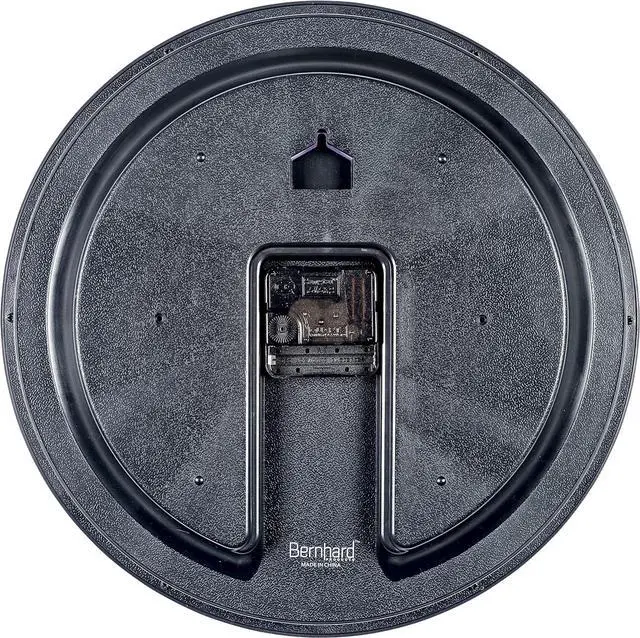 Alt view image 6 of 7 - Bernhard Products Black Wall Clock, Large 13-Inch Silent Non Ticking Quartz Battery Operated Round Easy to Read Classroom/Home/School/Office Clock