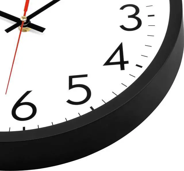 Alt view image 4 of 7 - Lumuasky 4 Pack Black Wall Clock,12 Inch Silent Battery Operated Non Ticking Quartz Round Analog Classic Clock Modern Design for Home Office Classroom School Living Room Bedroom