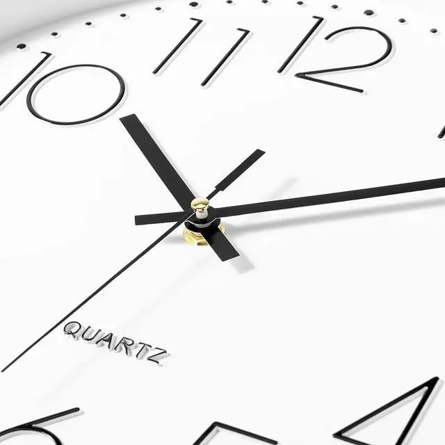 Alt view image 4 of 7 - Lumuasky 4 Pack Wall Clock,12 Inch Silent Battery Operated Non Ticking Quartz Round Analog Classic Clock Modern Design for Home Office Classroom School Living Room Bedroom