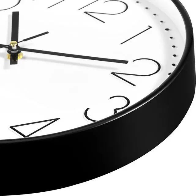 Alt view image 6 of 7 - Lumuasky 4 Pack Wall Clock,12 Inch Silent Battery Operated Non Ticking Quartz Round Analog Classic Clock Modern Design for Home Office Classroom School Living Room Bedroom