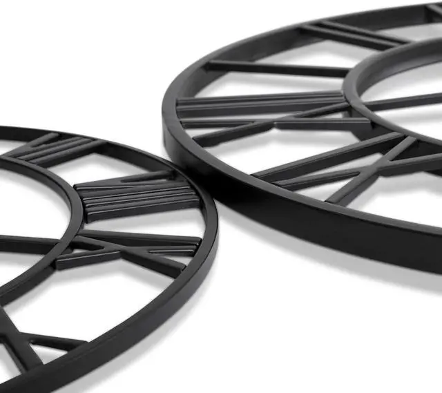 Alt view image 4 of 7 - CLXEAST 30 Inch Large Wall Clock Modern, Oversized Roman Numeral Decorative Black Metal Wall Clock for Living Room Decor,House Warming Gifts New Home