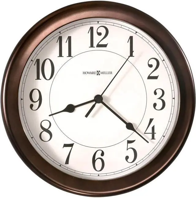 Main image of Howard Miller Virgo Wall Clock - Round Analog Clock, Battery Operated with Quartz Movement, Sturdy Metal Frame, Modern Display, Easy-to-Read Numerals - Ideal for Kitchen, Bedroom, & Living Room Decor