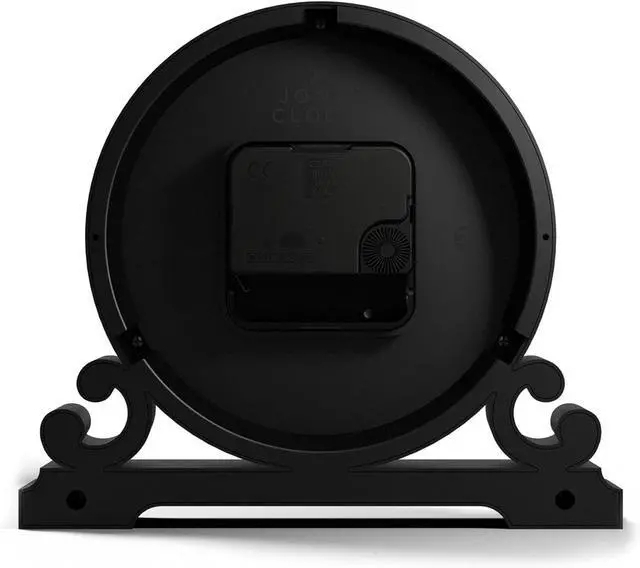 Alt view image 7 of 7 - JONES CLOCKS® Saloon Mantel Clock | Traditional Double Scroll Design | Black | Roman Numerals | Classic Style for Desk, Table, Shelf or Bedside