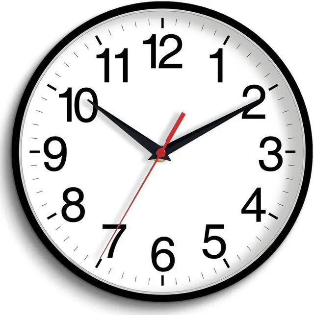 Main image of 16 Inch Wall Clock Modern Battery Operated Silent Non Ticking Large Analog Clock for Living Room Office Home Bedroom Kitchen Bathroom(Black)