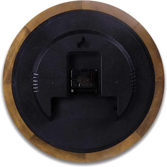 Alt view image 6 of 6 - Kesin Wall Clock Wood 14 Inch Silent Wall Clocks Large Decorative Battery Operated Non Ticking Analog Retro Clock for Living Room, Kitchen, Bedroom