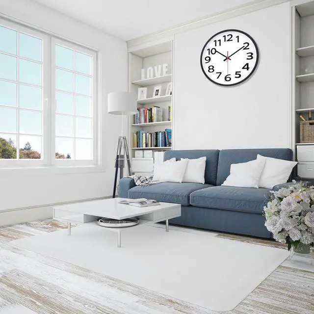 Alt view image 5 of 6 - Wall Clock 12 Inch Silent Non-Ticking Big Numbers Easy to Read Wall Clocks Decorative for Office School Bedroom Home