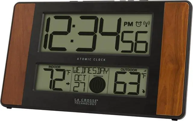 Alt view image 2 of 7 - La Crosse Technology Wall/Table Clock, 6.61-inch x 11.1-inch x 1.14-inch (513-1417CH-INT)