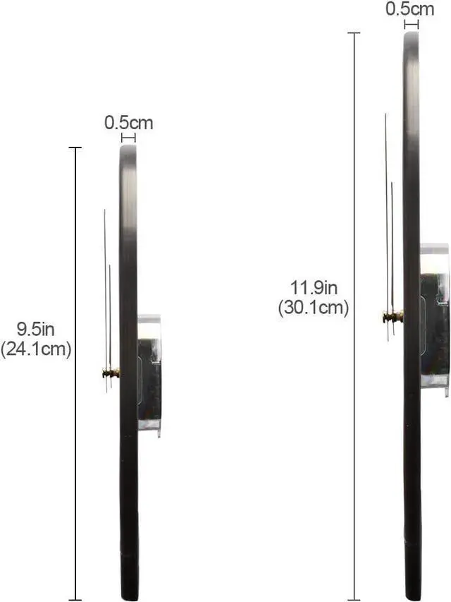 Alt view image 3 of 6 - ALAZA Modern White Spiral Wall Clock Battery Operated Silent Non Ticking Clocks for Living Room Decor 12 Inch / 9.5 Inch