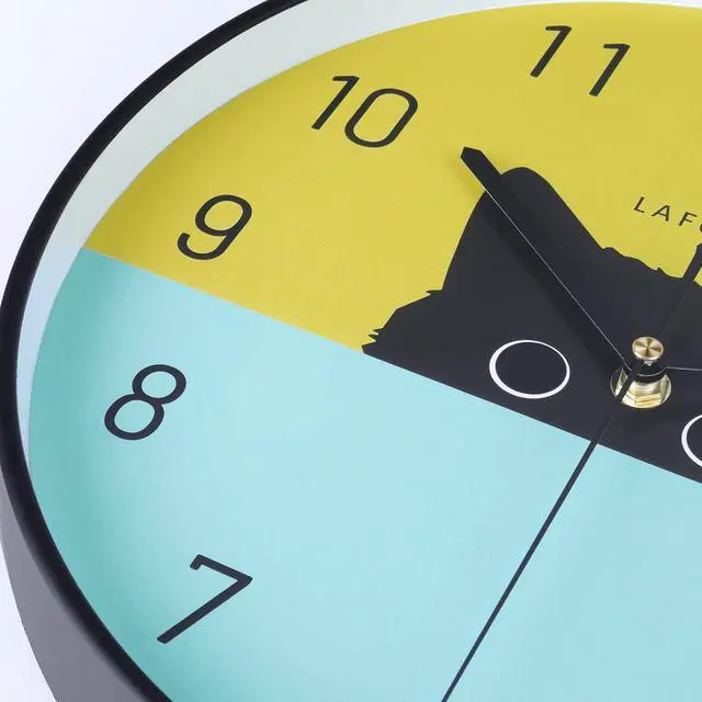 Alt view image 7 of 7 - Lafocuse 12 Inch Silent Cat Wall Clock Battery Operated, Black Cat Clock Analog for Girls Room, Cute Animal Clock for Kids Bedroom