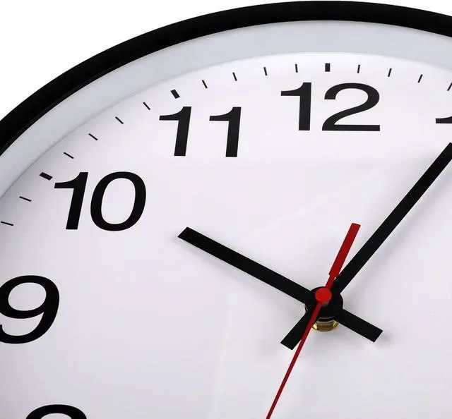 Alt view image 3 of 7 - 12 Inch Wall Clock, Modern Wall Clocks Battery Operated, Silent Non-Ticking Analog Classic Clock Decorative,Black