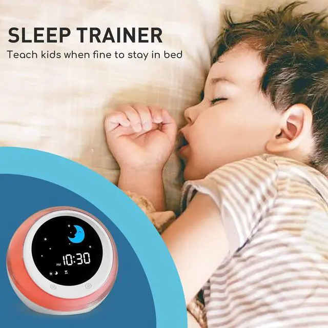 Alt view image 3 of 7 - iHoo Kids Alarm Clock, Sleep Training Clock with Sun & Moon,Night Light and OK to Wake Alarm Clock for Toddlers