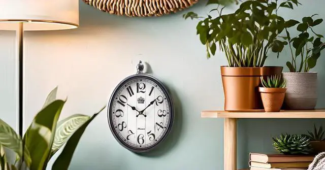 Alt view image 5 of 5 - Oval Large Wall Clock Silent Non-Ticking Metal Battery Operated Retro Wall Clock Antique Design Rustic Vintage Style Decor Wall Clock for Living Room Kitchen Farmhouse 16 inch (black, 16inches)