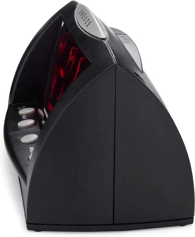 Alt view image 4 of 6 - Westclox Digital Alarm Clock for Bedroom or Office, Large 1.8" Red LED Display with Oversized Snooze Bar, Corded with Battery Backup, (Black, 8-Inch)
