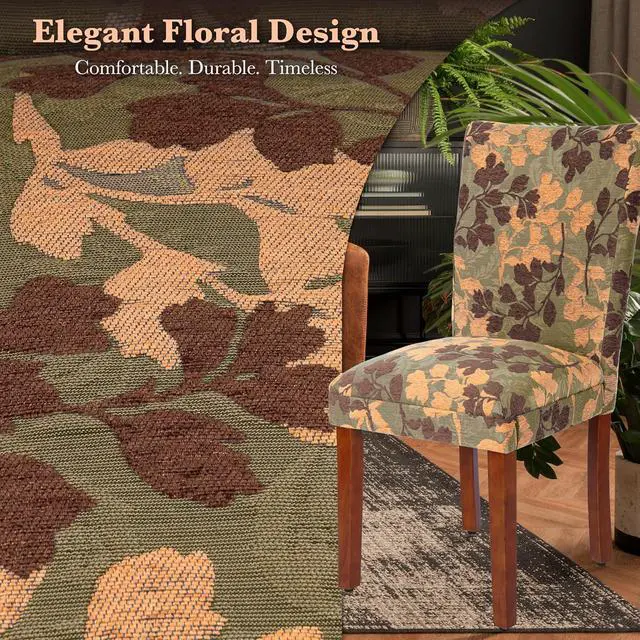 Alt view image 4 of 7 - Homepop Home Decor | K1136-F975 | Classic Upholstered Parsons Dining Chair | Single Accent Dining Chair, Brown Woven