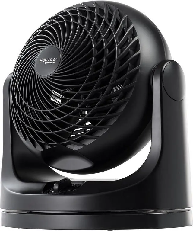 Main image of IRIS USA WOOZOO Desk Fan with Remote, Oscillating Table Air Circulator, 3 Speeds, 52ft Max Air Distance, 112° Adjustable Tilt, Low Noise Motor, Small Fan for Bedroom, Office, Dorm, Black
