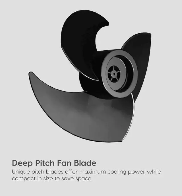 Alt view image 5 of 7 - IRIS USA WOOZOO Desk Fan with Remote, Oscillating Table Air Circulator, 3 Speeds, 52ft Max Air Distance, 112° Adjustable Tilt, Low Noise Motor, Small Fan for Bedroom, Office, Dorm, Black