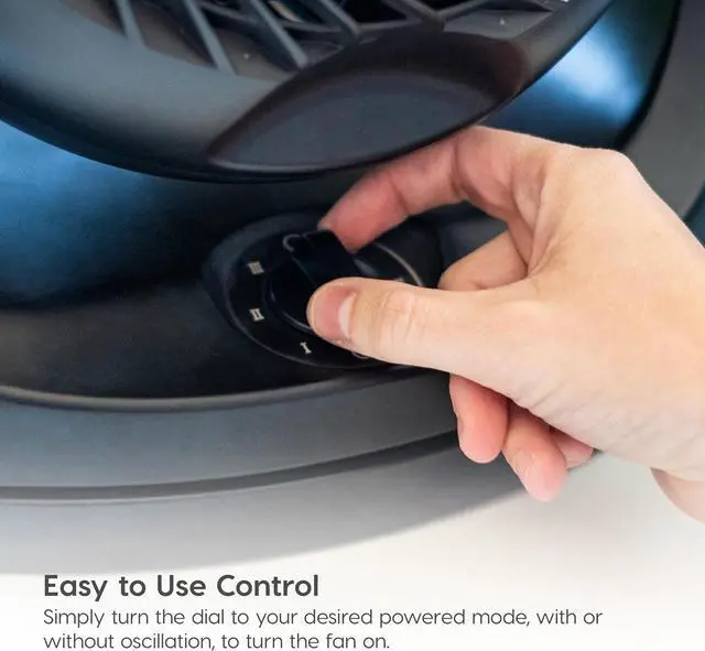 Alt view image 7 of 7 - IRIS USA WOOZOO Desk Fan with Remote, Oscillating Table Air Circulator, 3 Speeds, 52ft Max Air Distance, 112° Adjustable Tilt, Low Noise Motor, Small Fan for Bedroom, Office, Dorm, Black